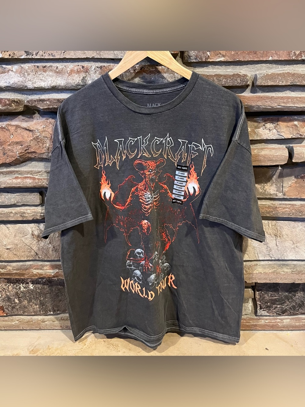 Hot Topic Blackcraft Graphic 'World Tour' 100% Cotton T-Shirt